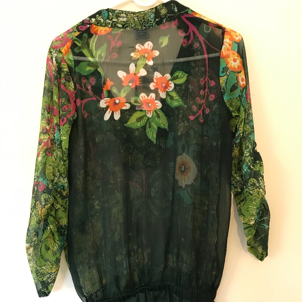 NWT Multi-color Desigual Floral Blouse - Picture 3 of 13